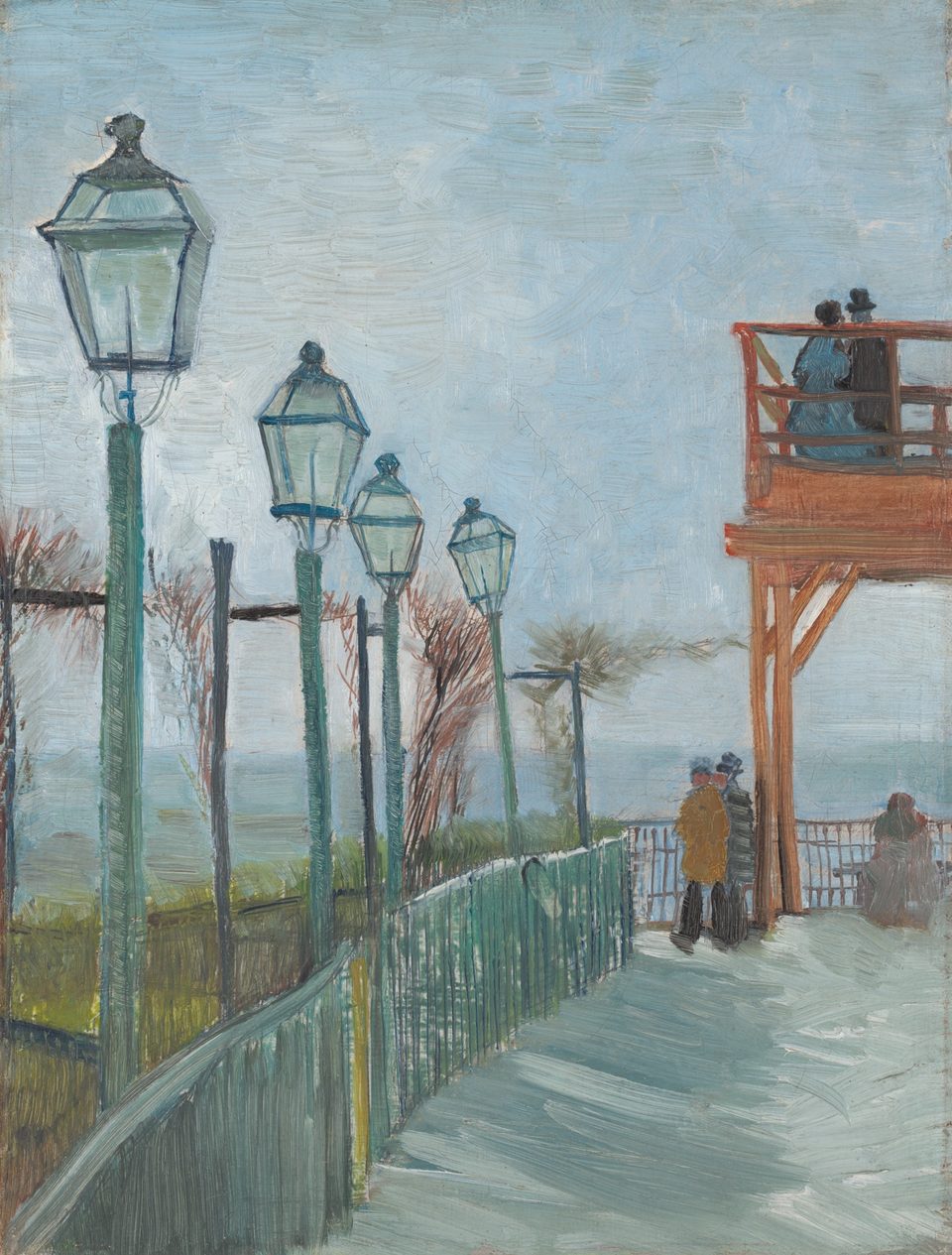 Terrace at the Moulin de Blute-Fin, Montmartre by Vincent van Gogh, oil on canvas